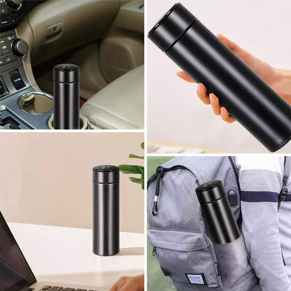Customized Black Temperature Bottle 500ml with Smart led